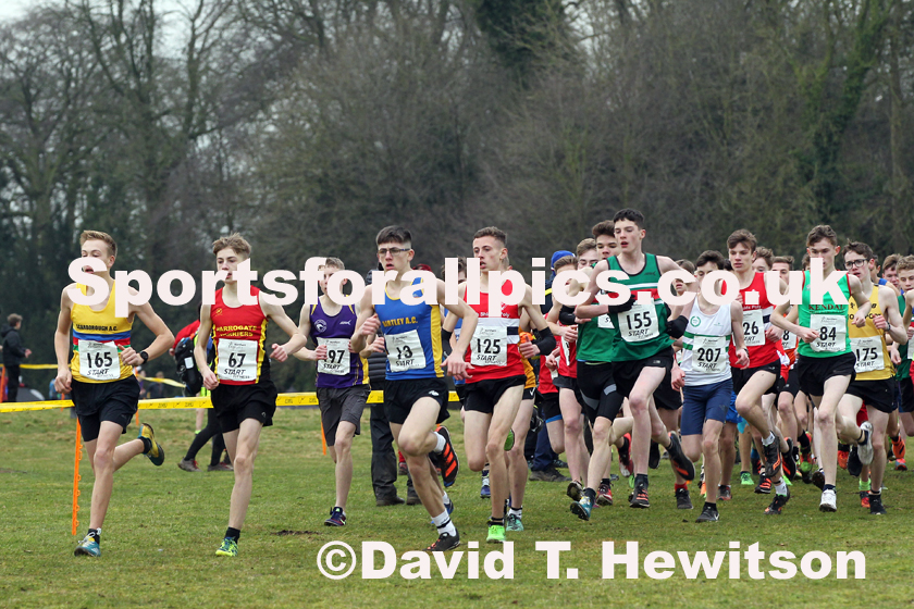 Boys under-15s Northern Cross Country Champs., Camp Hill Estate, Kirklington.  Photo: David T. Hewitson/Sports for All Pics
